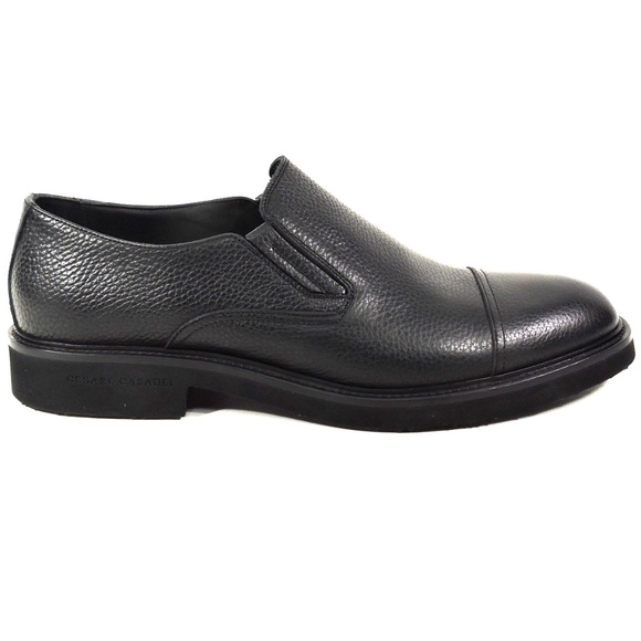 CASADEI ?? MEN\'S BLACK SOFT LEATHER COMFORT EXTRA LIGHT LOAFERS